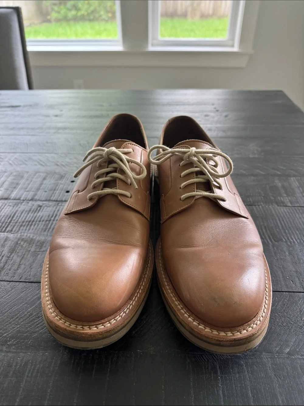 EUC Brunello Cucinelli Tan Leather Derby Shoes
